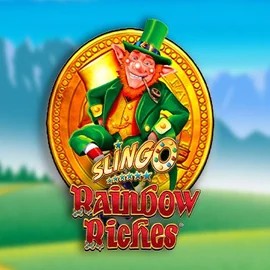 Slingo Rainbow Riches slot visual from Gaming Realms available on spinstein.ca